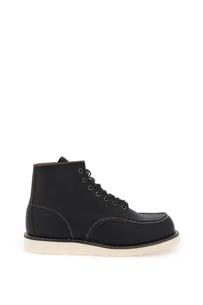 Shop Red Wing Shoes Men's Black Classic Moc Suede Ankle Boots For Ss24