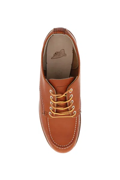 Shop Red Wing Shoes Men's Oiled Leather Laced Moc Toe Oxford Shoes In Brown