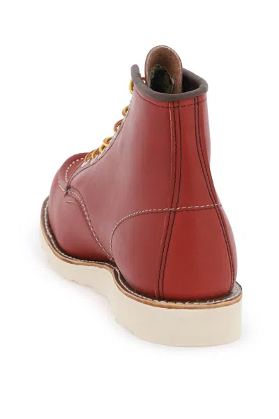 Shop Red Wing Shoes Red Leather Classic Moc Ankle Boots For Men