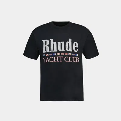 Shop Rhude Flag T In Black