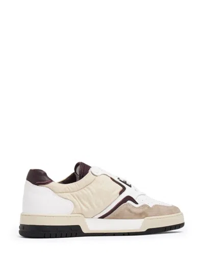 Shop Rhude Ss23 Men's White And Maroon High Top Racing Sneakers