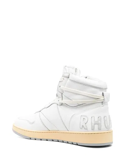 Shop Rhude White High-top Sneakers For Men
