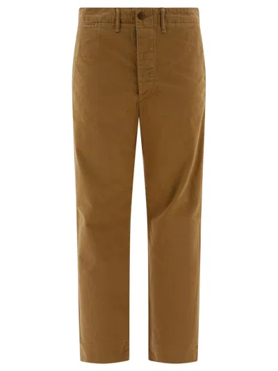 Shop Rrl "field Chino" Trousers In Tan