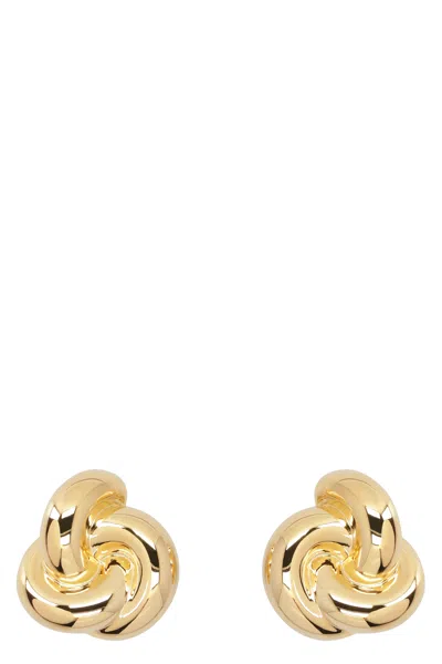 Shop Saint Laurent Gold-tone Knot Earrings