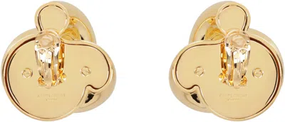 Shop Saint Laurent Gold-tone Knot Earrings