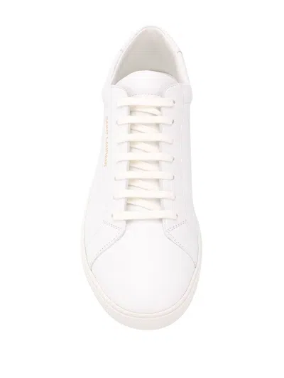 Shop Saint Laurent White Leather Low-top Sneakers For Men