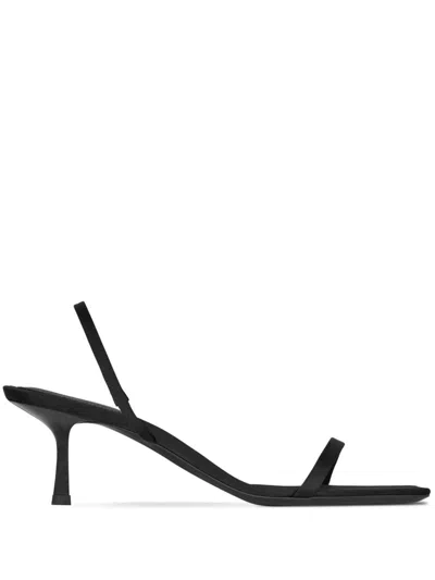 Shop Saint Laurent Black Jaspe Sandals For Women