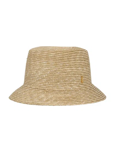 Shop Saint Laurent Maglina Straw Bucket Hat In Rope