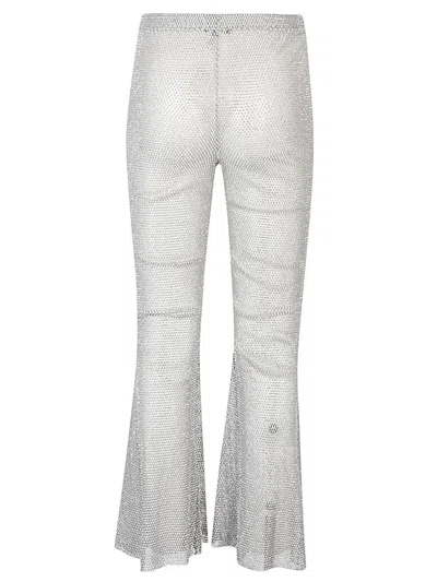 Shop Santa Brands Silver Flare Leg Trousers For Women In Gray