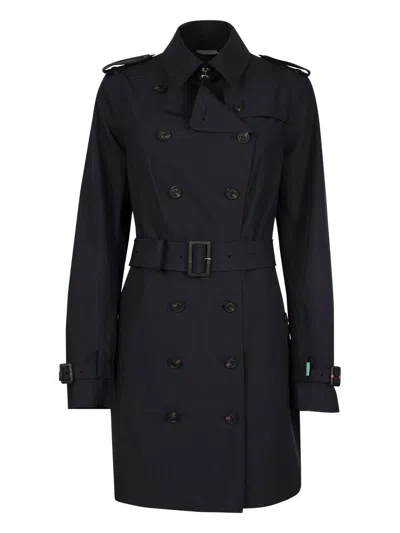 Shop Save The Duck Audry Trench Jacket In Navy