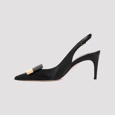 Shop Sergio Rossi Stylish Black Slingback Pumps For Women With Nappa Leather Heels