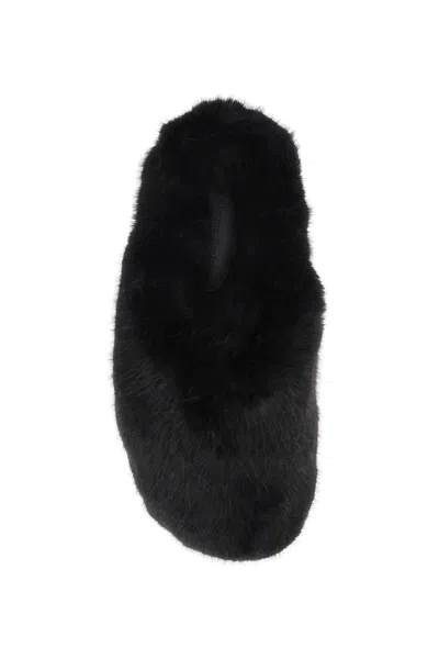 Shop Simone Rocha Faux Fur Sabots For Women In Black