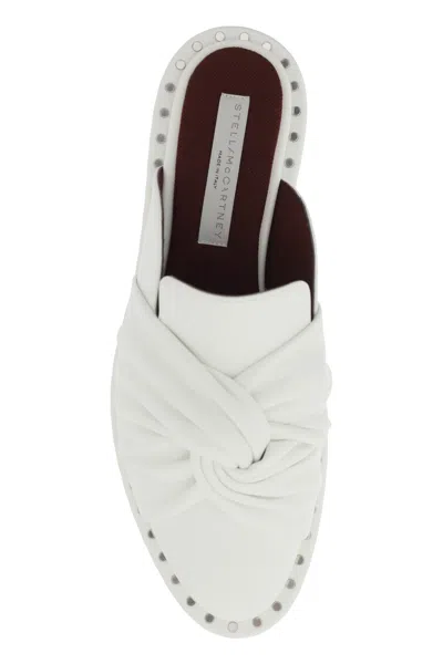 Shop Stella Mccartney White Criss-cross Flat Sandals For Women