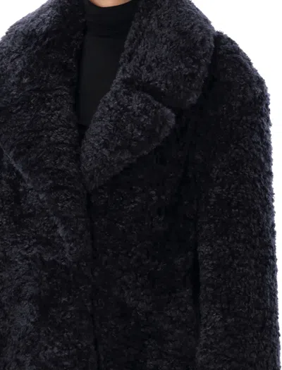Shop Stella Mccartney Navy Eco Fur Short Jacket For Women In Fw24 By