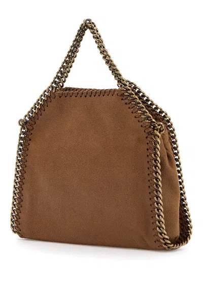 Shop Stella Mccartney Faux Leather Tiny Falabella Handbag For Women In Brown
