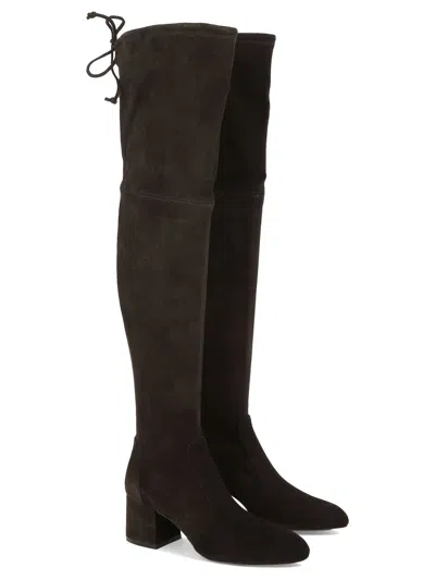 Shop Stuart Weitzman "flareland" Boots In Brown