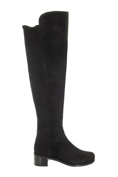 Shop Stuart Weitzman Black Suede Over-the-knee Boots For Women