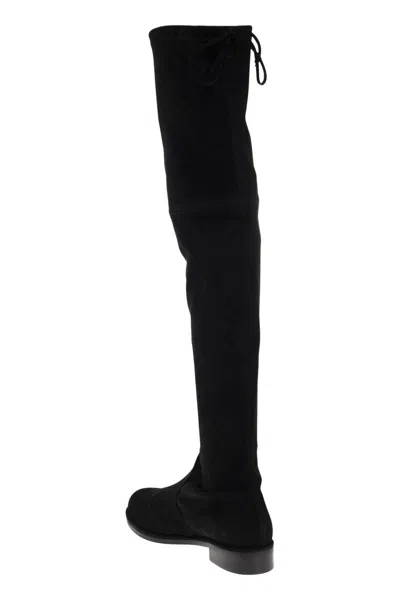 Shop Stuart Weitzman Bold Over-the-knee Suede Boot For Women In Black
