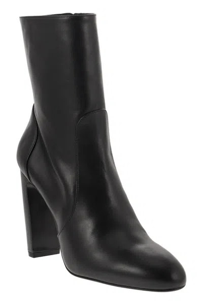 Shop Stuart Weitzman Luxurious Black Leather Ankle Boot For Women