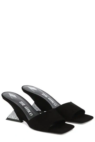 Attico Cheope 60mm Wedge Sandals In Grey