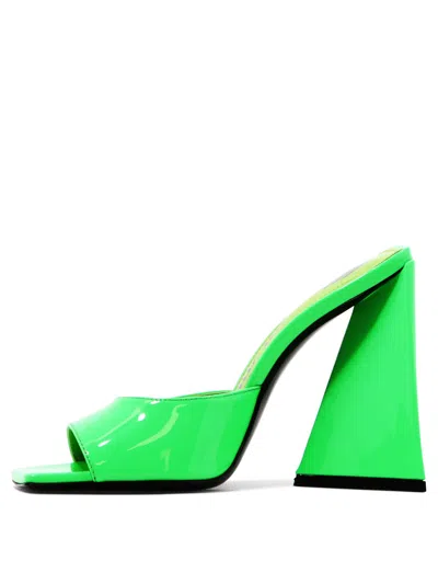 Shop Attico Green High Heel Sandals For Women