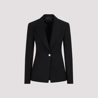 Shop Attico Sleek Black Wool Blazer For Women