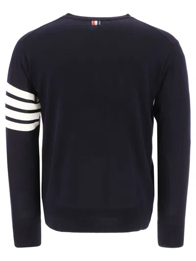Shop Thom Browne Navy 4-bar Sweater For Men