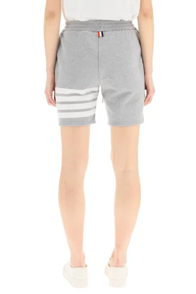 Shop Thom Browne 4-bar Shorts In Gray