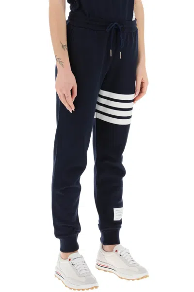 Shop Thom Browne Blue 4-bar Sweatpants For Women