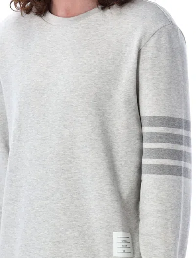 Shop Thom Browne Men's Gray Crew Neck Sweatshirt For Ss24