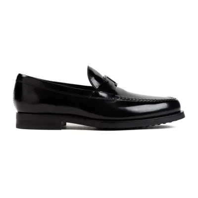 Shop Tod's Classic Black Leather Men's Loafers
