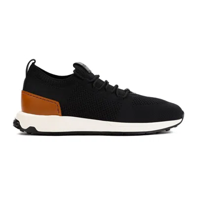Shop Tod's Men's Black Leather And Textile Sneakers For Ss24