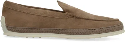 Shop Tod's Men's Brown Woven Slip-on Sneakers For Ss23