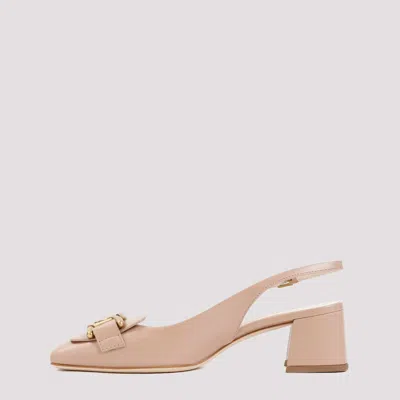 Shop Tod's Nude & Neutral Leather Pumps For Women In Beige