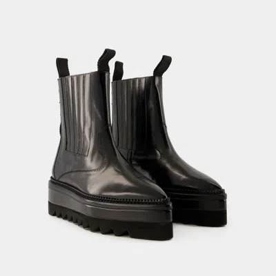 Shop Toga Effortlessly Chic Black Leather Boots For Women