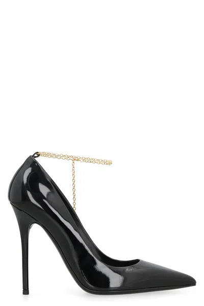 Shop Tom Ford Classic Black Patent Leather Pumps For Women