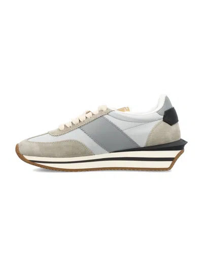 Shop Tom Ford James Sneaker In Silver
