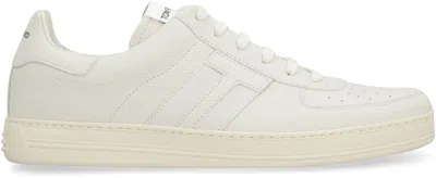 Shop Tom Ford Men's White Low-top Sneakers For Fw23