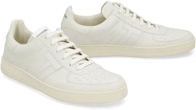 Shop Tom Ford Men's White Low-top Sneakers For Fw23