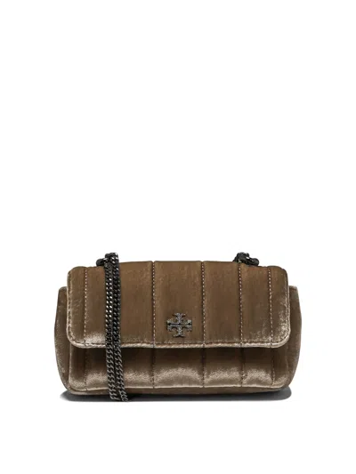 Shop Tory Burch "kira Velvet Mini" Crossbody Handbag In Brown