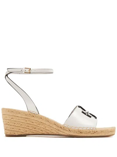Shop Tory Burch Ines Wedge Sandals In White