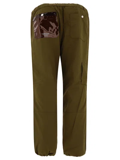 Shop Undercover Nylon Cargo Trousers In Green