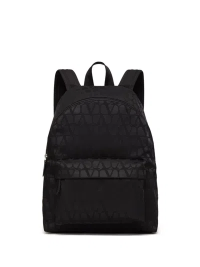 Shop Valentino Backpack Toile Iconographe In Black