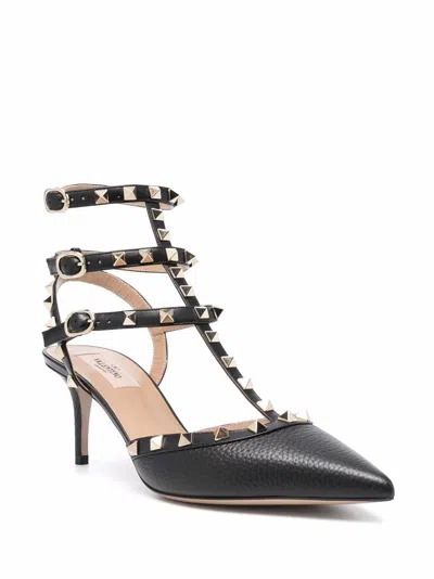Shop Valentino Studded Caged Pumps For The Fashion-forward Woman In Black
