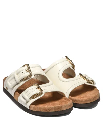 Shop Valentino White Leather Sandals For Women Ss24