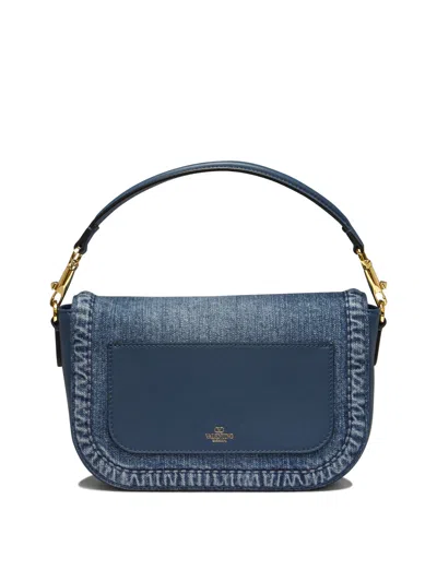 Shop Valentino "alltime" Shoulder Handbag In Navy