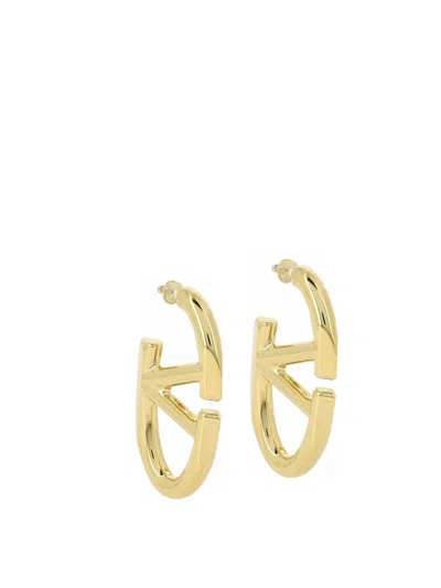 Shop Valentino "vlogo The Bold Edition" Earrings In Gold