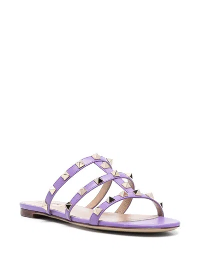 Shop Valentino 24ss Women's Lilac Sandals By  Garavani In Purple