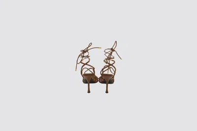 Shop Valentino Purple Rockstud T-strap Sandals In Maroon