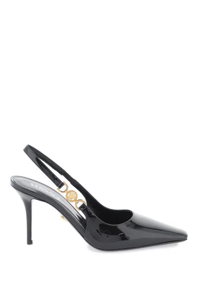 Shop Versace Sleek And Sophisticated Black Patent Pumps For Women